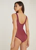 Burgundy Floral Embroidered Bodysuit - Small Image 3