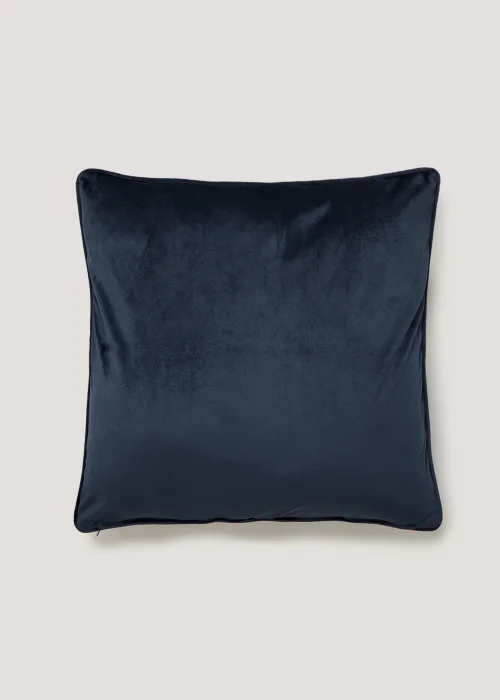 Navy Large Velvet Cushion (55cm x 55cm) Image 1