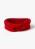Girls Red School Uniform Knitted Bandeau Headband - One Size Image 1
