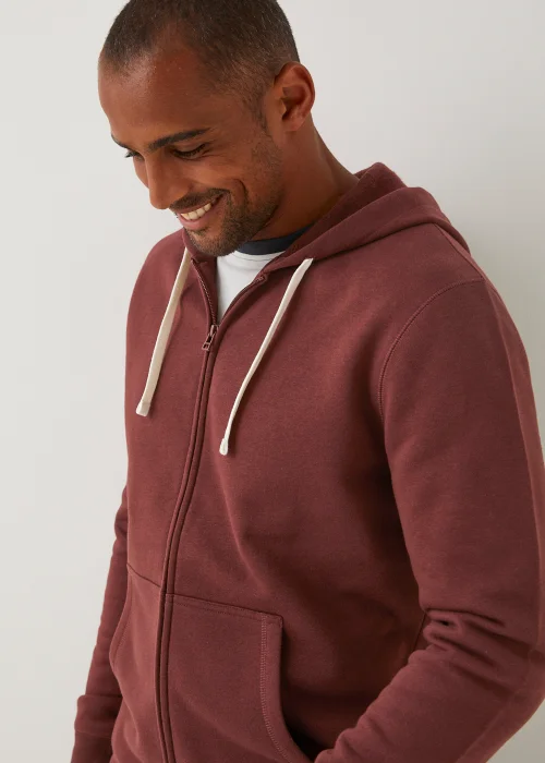 Red Essential Zip Up Hoodie - S Image 6