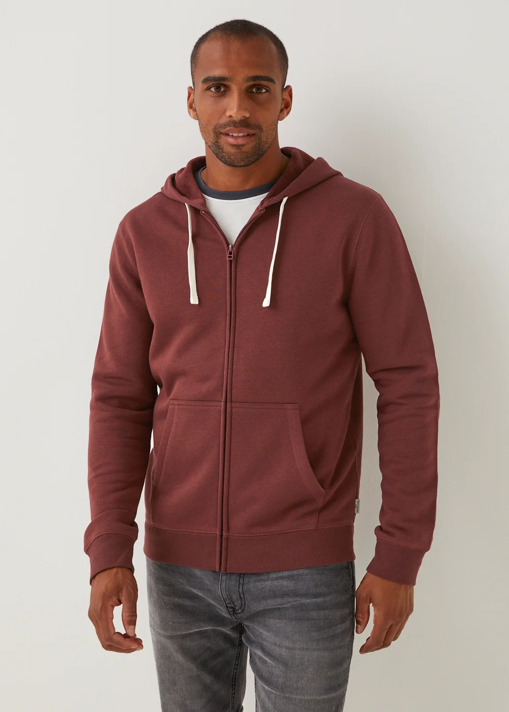 Red Essential Zip Up Hoodie - S Image 1