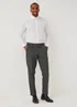 Taylor & Wright Charcoal Check Regular Fit Flexi Waist Trousers - 32 Waist 29 Leg Image 1