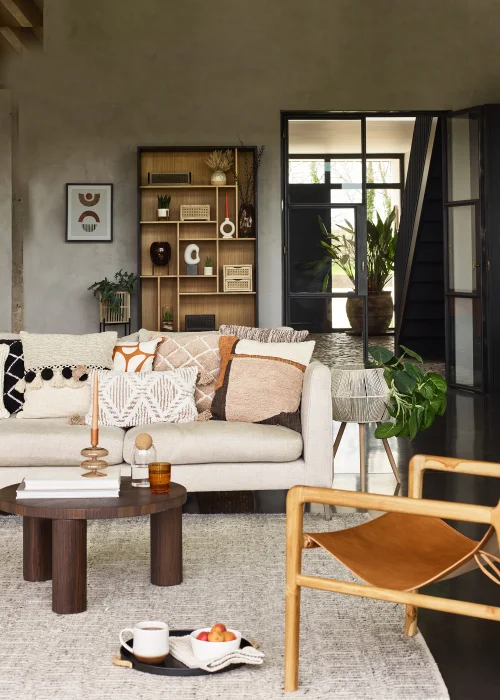 Brown Space Dye Cushion (43cm x 43cm) Image 3