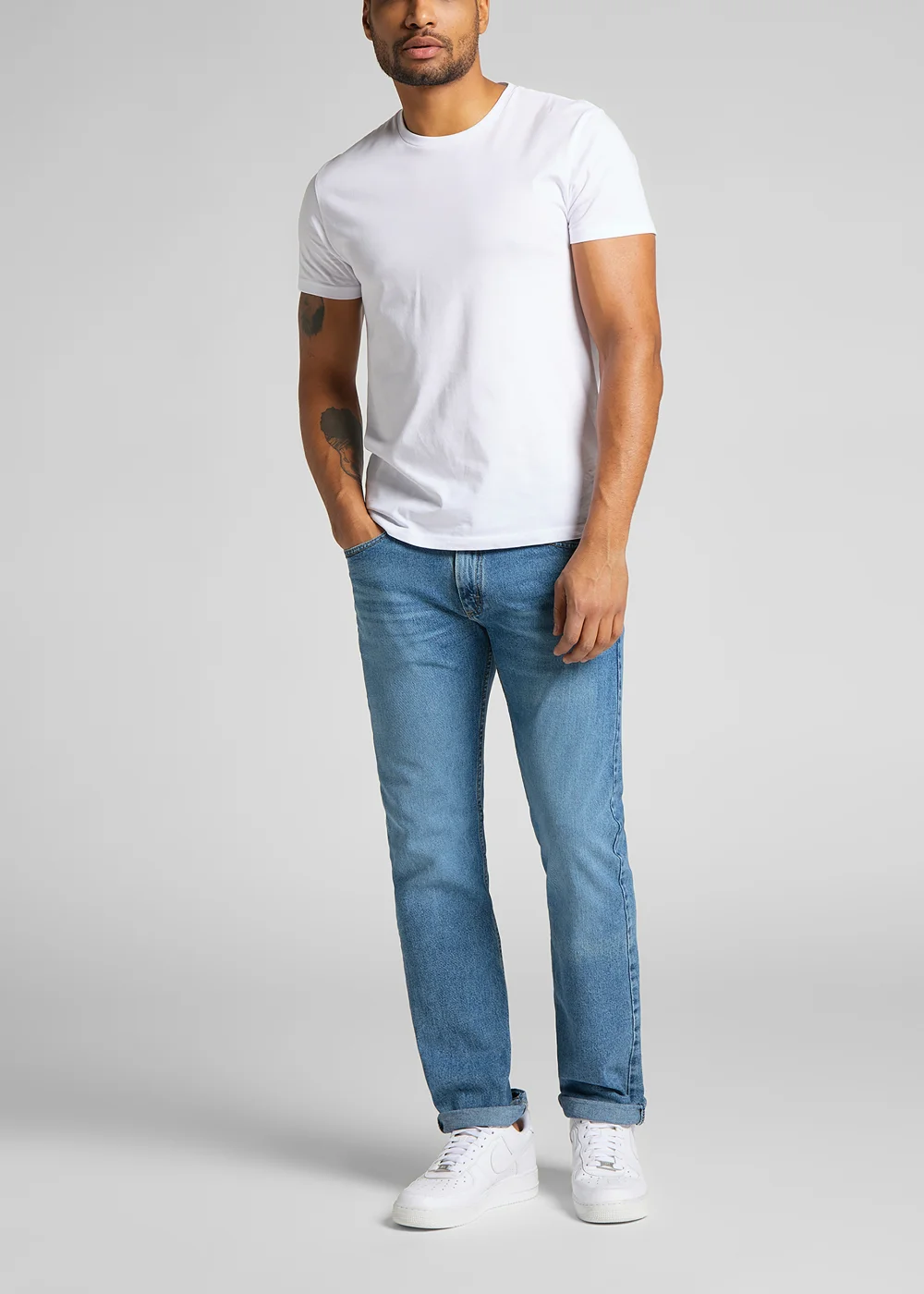Lee Mid Wash Slim Fit Jeans - 30 R Image 4