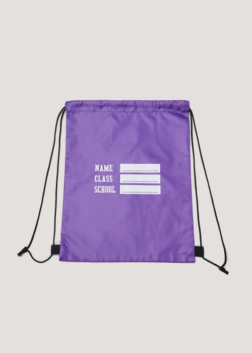Kids Purple School Pump Bag - One Size Image 1