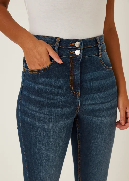 April Dark Wash Push Up Super Skinny Jeans - Size 8 Image 2