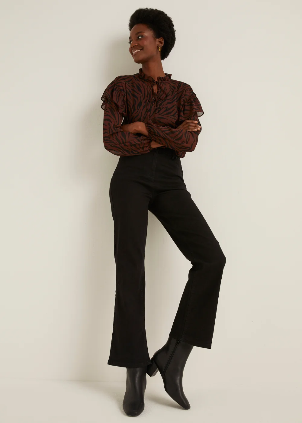 Sadie Black Bootcut Jeans - 8/L29 Image 1