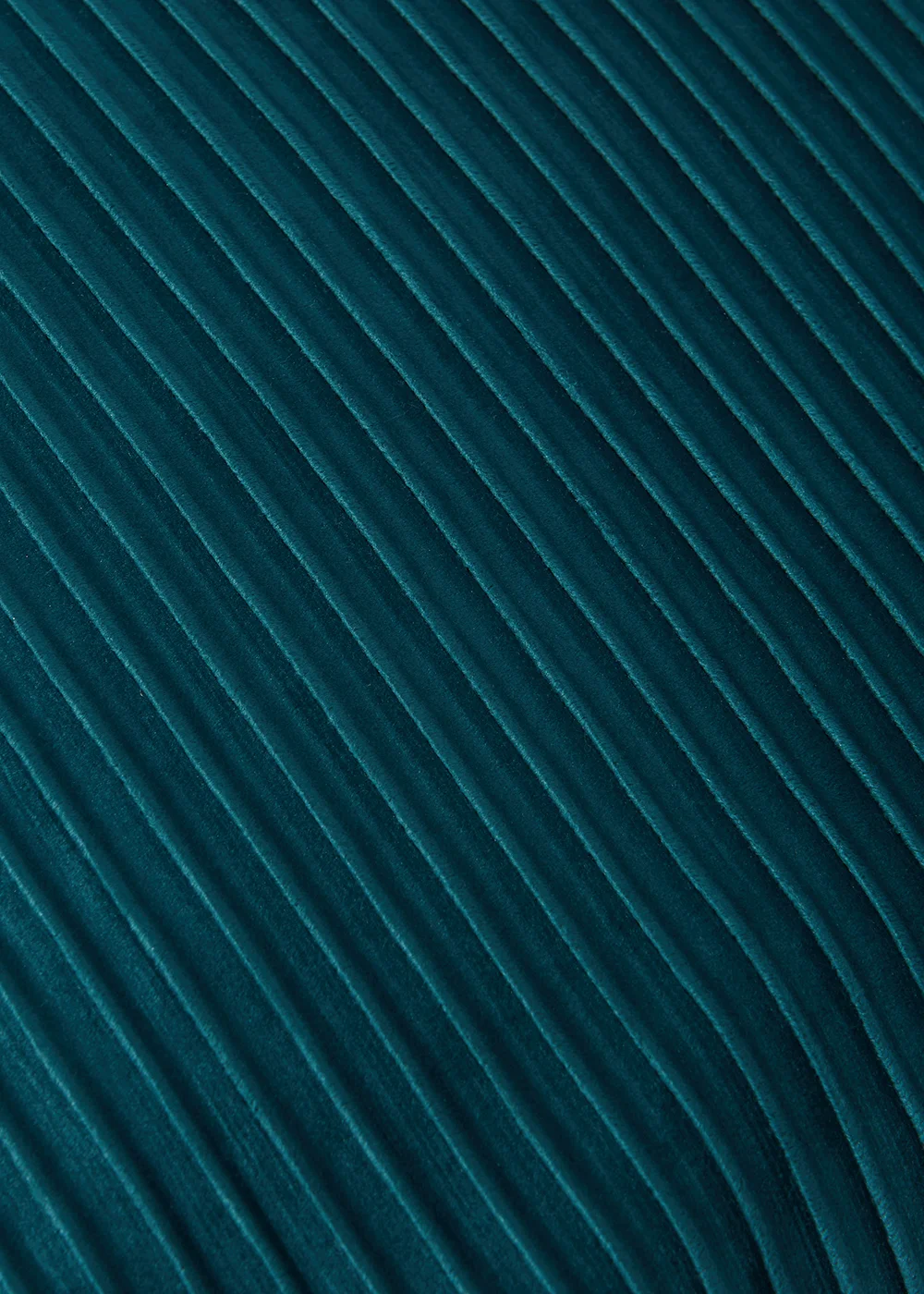 Teal Pleated Velvet Cushion (50cm x 50cm) Image 3
