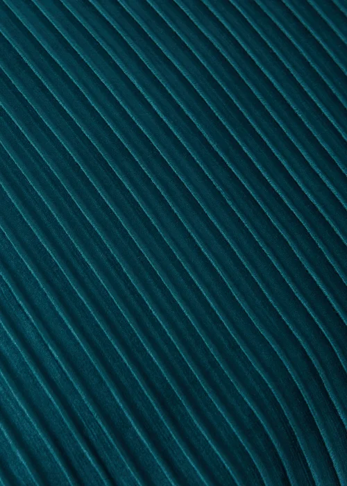 Teal Pleated Velvet Cushion (50cm x 50cm) Image 3