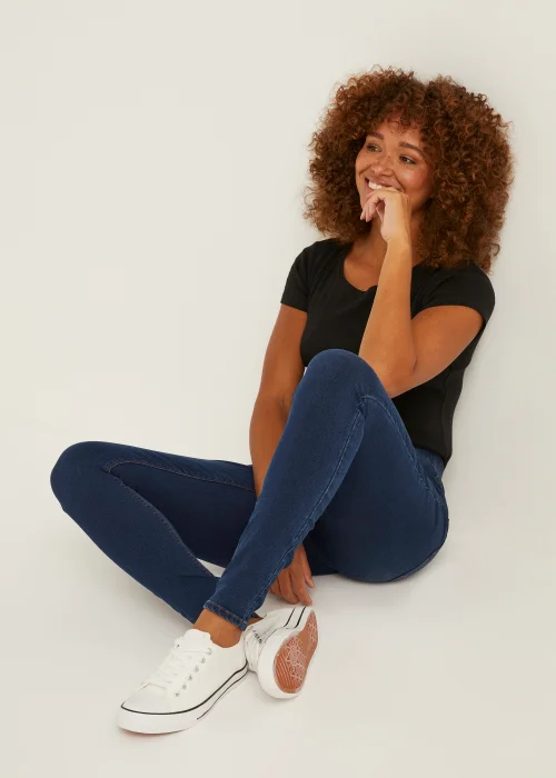 Dark Wash Rosie Pull On Jeggings - 8/L29 Image 4