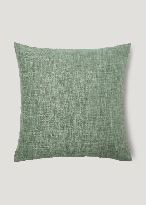 Green Linen-Look Cushion (43cm x 43cm) Image 1