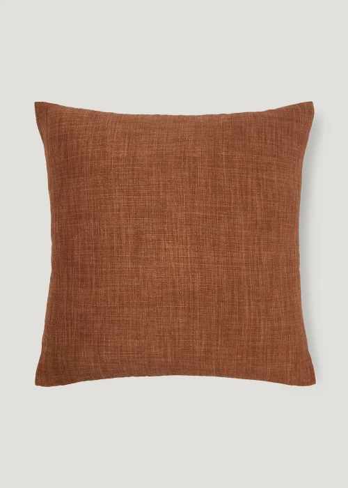 Orange Linen-Look Cushion (43cm x 43cm) Image 1