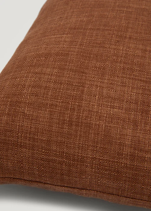 Orange Linen-Look Cushion (43cm x 43cm) Image 3