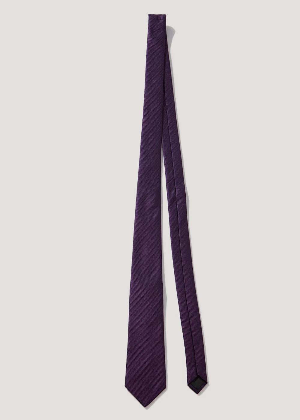 Taylor & Wright Plum Plain Texture Tie Image 1