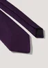Taylor & Wright Plum Plain Texture Tie Image 2