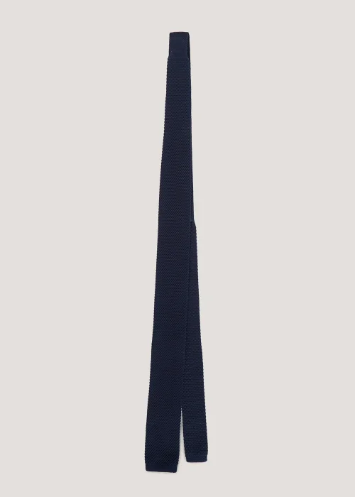 Taylor & Wright Navy Knitted Tie Image 1