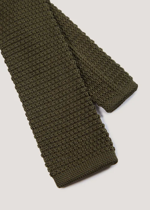 Taylor & Wright Khaki Knitted Tie Image 2