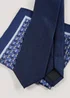 Taylor & Wright Navy Tie & Geo Pocket Square Set Image 2