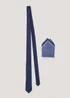 Taylor & Wright Navy Tie & Geo Pocket Square Set Image 1