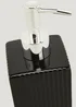 Black Ridged Square Ceramic Soap Dispenser (18cm x 7cm x 7cm) Image 2