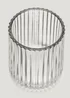 Grey Ribbed Glass Bathroom Tumbler Image 2