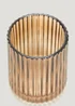 Amber Ribbed Glass Bathroom Tumbler Image 2
