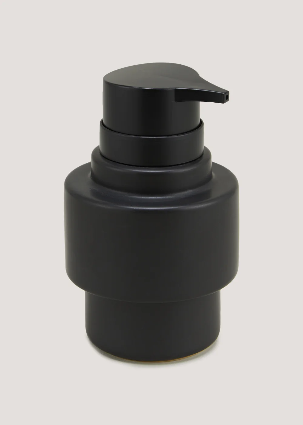 Black Ceramic Soap Dispenser (15cm x 9.5cm x 9.5cm) Image 1