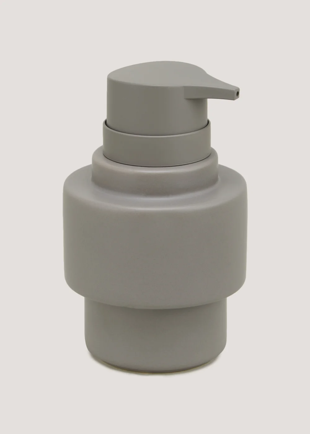 Grey Ceramic Soap Dispenser (15cm x 9.5cm x 9.5cm) Image 1