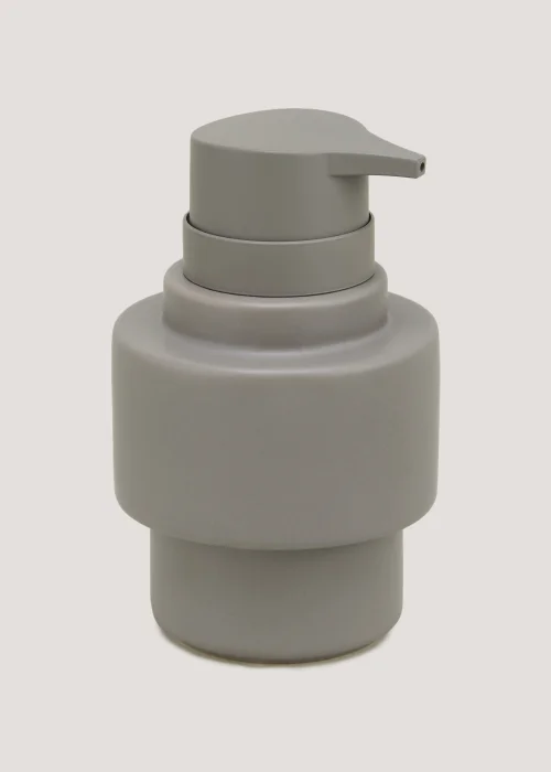 Grey Ceramic Soap Dispenser (15cm x 9.5cm x 9.5cm) Image 1