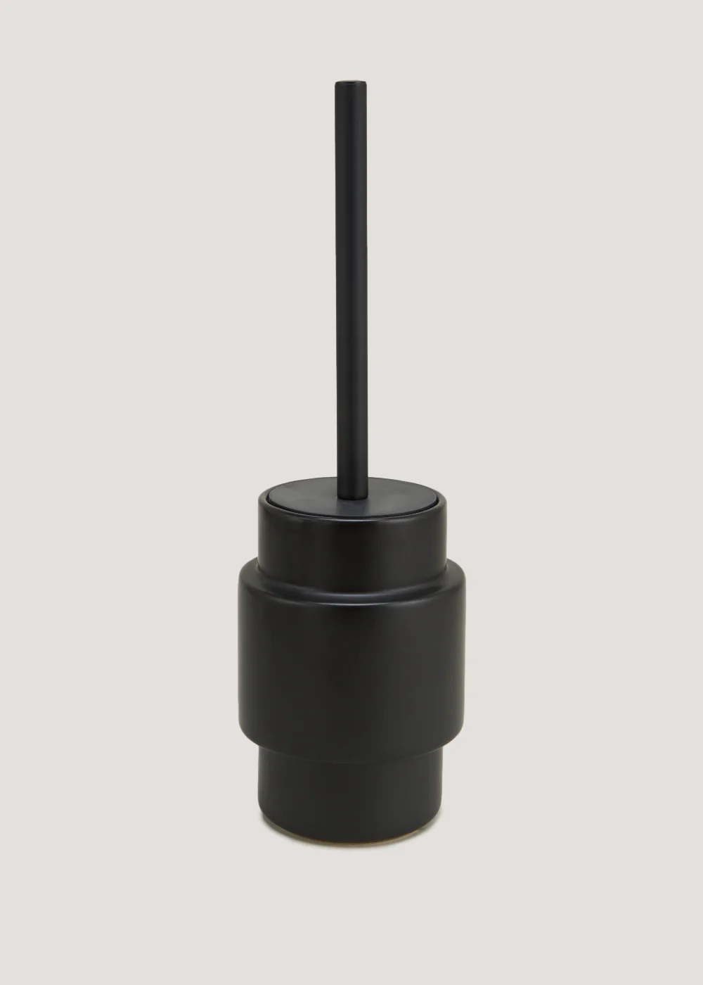 Black Ceramic Toilet Brush (38cm x 12cm x 12cm) Image 1