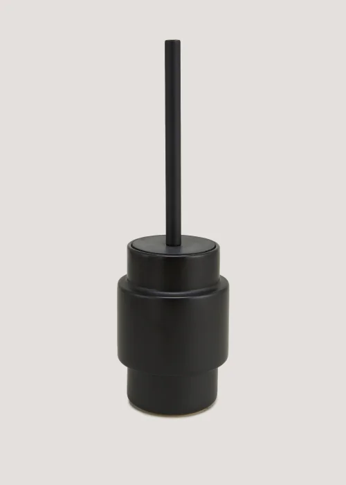 Black Ceramic Toilet Brush (38cm x 12cm x 12cm) Image 1