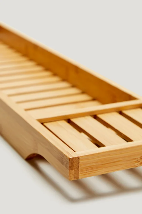 Natural Bamboo Bath Tray (70cm x 18cm x 35cm) Image 2