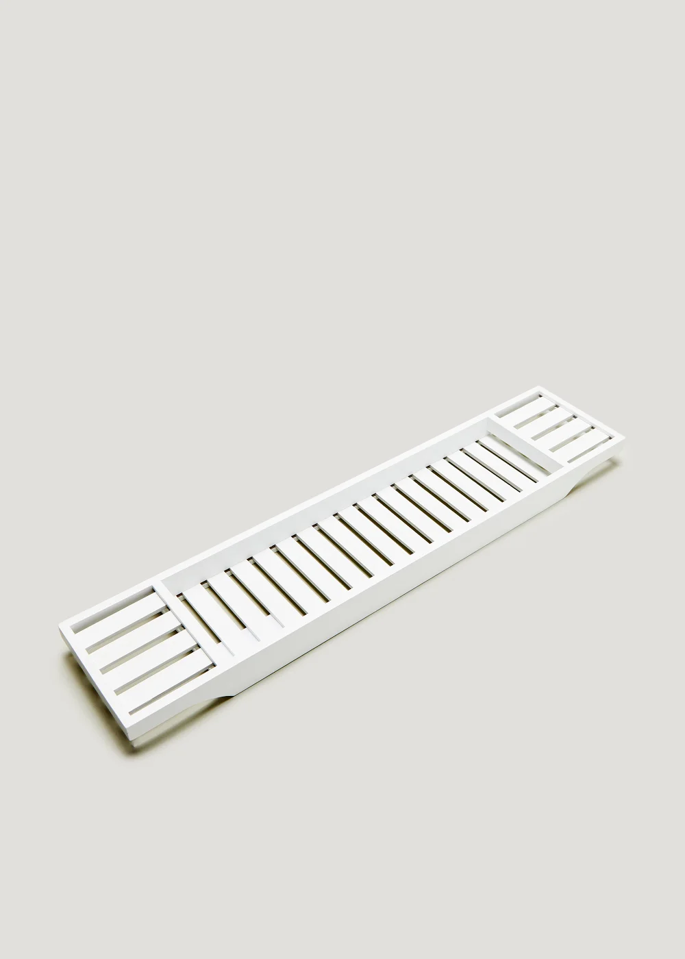 White Bamboo Bath Tray (70cm x 18cm x 35cm) Image 5