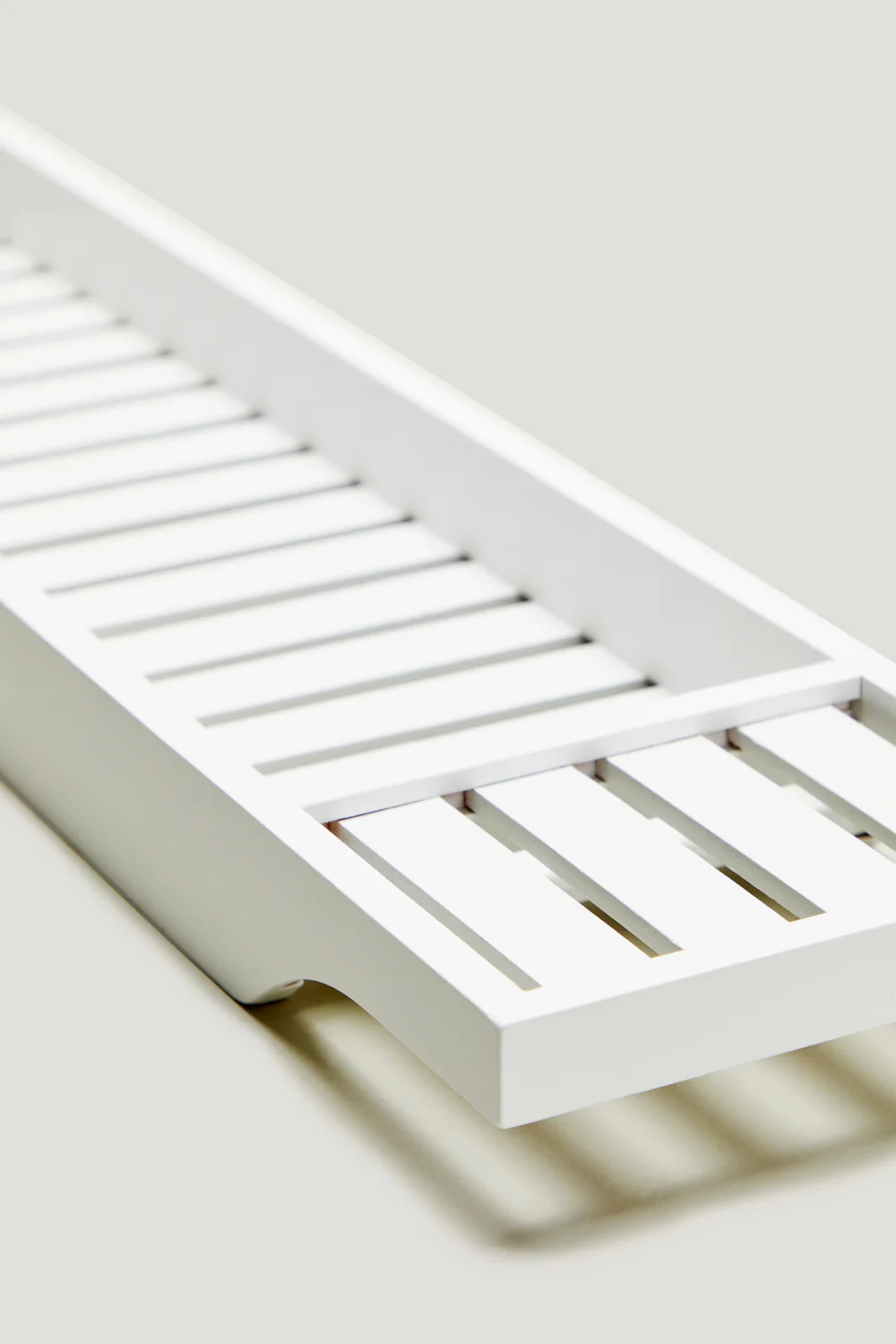 White Bamboo Bath Tray (70cm x 18cm x 35cm) Image 4
