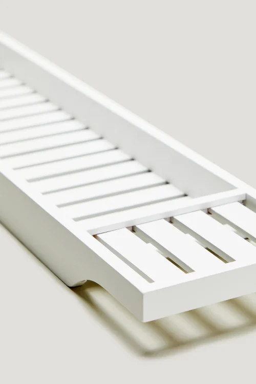 White Bamboo Bath Tray (70cm x 18cm x 35cm) Image 4