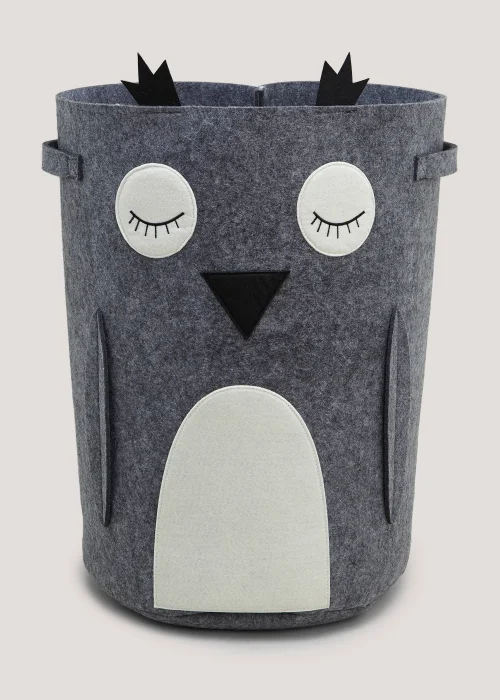 Large Owl Felt Storage Basket (50cm x 35cm x 35cm) Image 1