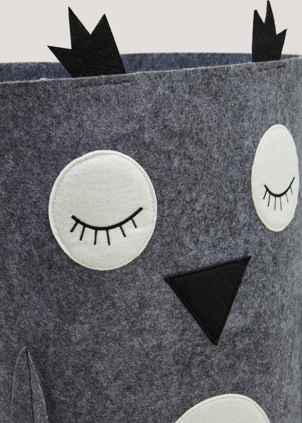 Large Owl Felt Storage Basket (50cm x 35cm x 35cm) Image 2