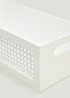 White Cane Bathroom Storage Tray (40cm x 18cm x 13cm) Image 2