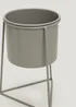 Grey Metal Planter - Small (20cm x 20cm x 27cm) Image 2
