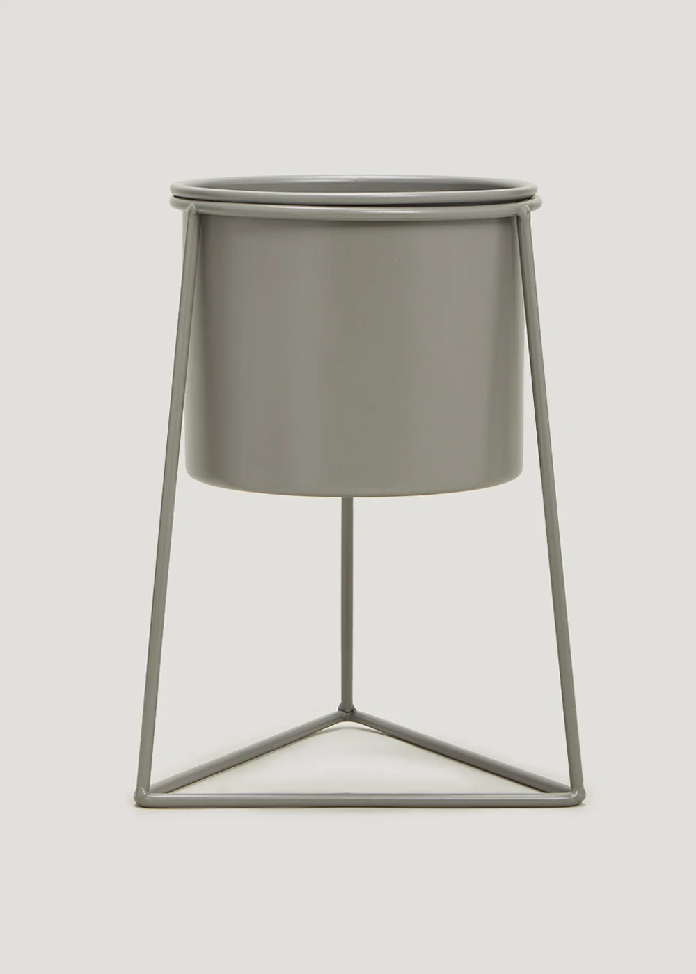 Grey Metal Planter - Small (20cm x 20cm x 27cm) Image 1