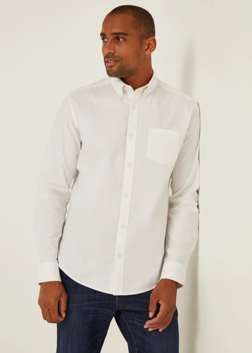 White Oxford Shirt - Small Image 1