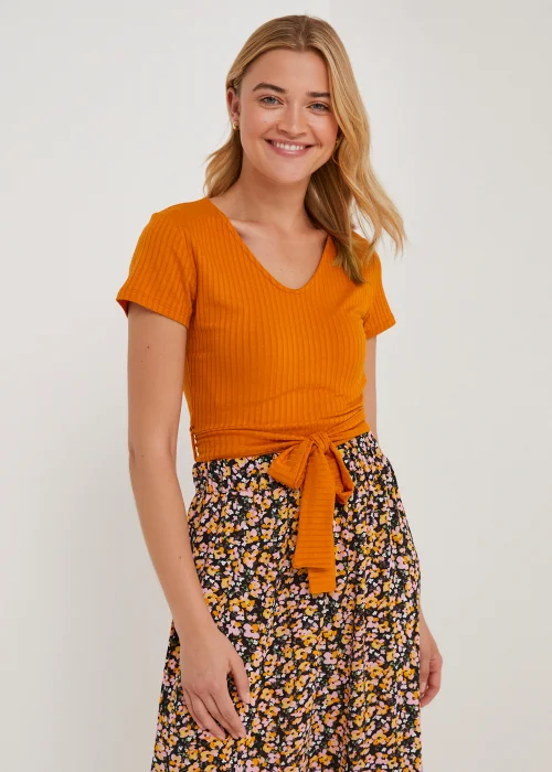 JDY Fransika Orange Top - S - UK 8 Image 1