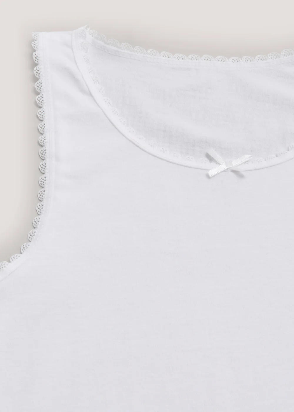 Girls 5 Pack White Vests (2-11yrs) - 2-3 Yrs Image 2