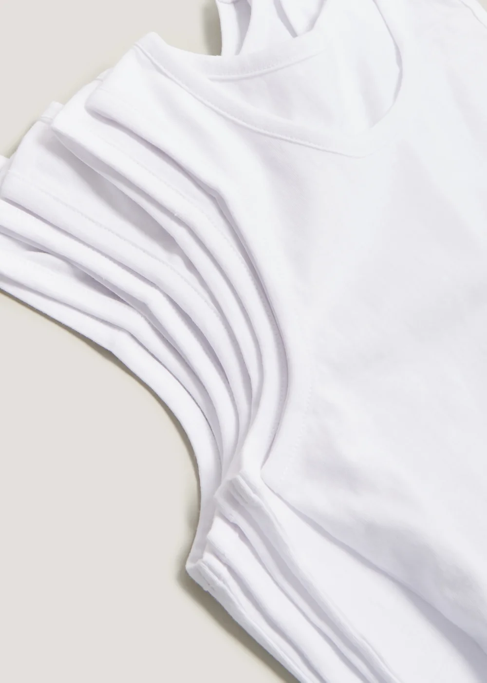 Kids 5 Pack White Vests (2-13yrs) - 2-3 Yrs Image 1