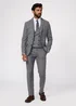 Broken Stitch Andersen Grey Suit Jacket - 38 Chest Short Image 4