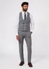 Broken Stitch Andersen Grey Slim Fit Suit Waistcoat - 36 Chest Regular Image 1