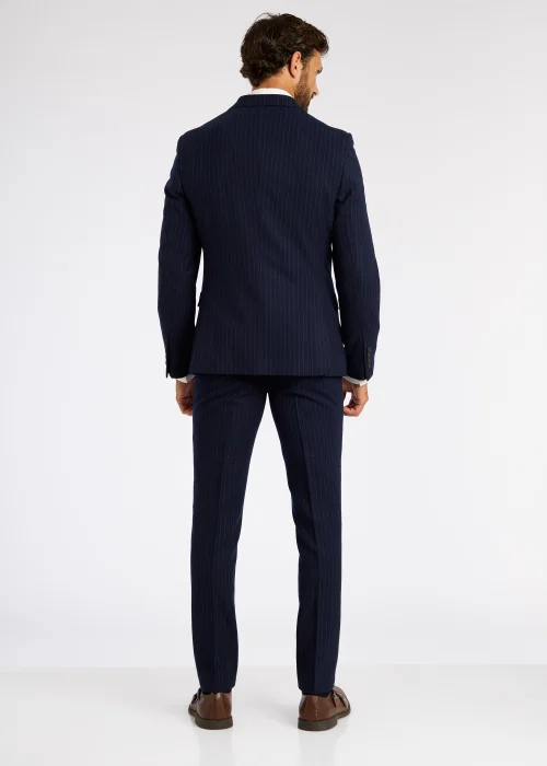 Broken Stitch Yeats Navy Pinstripe Suit Jacket - 36 Chest Regular Image 3