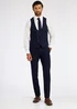 Broken Stitch Yeats Navy Pinstripe Suit Waistcoat - 36 Chest Regular Image 1