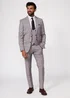 Broken Stitch Grey James Check Suit Jacket - 38 Chest Short Image 1