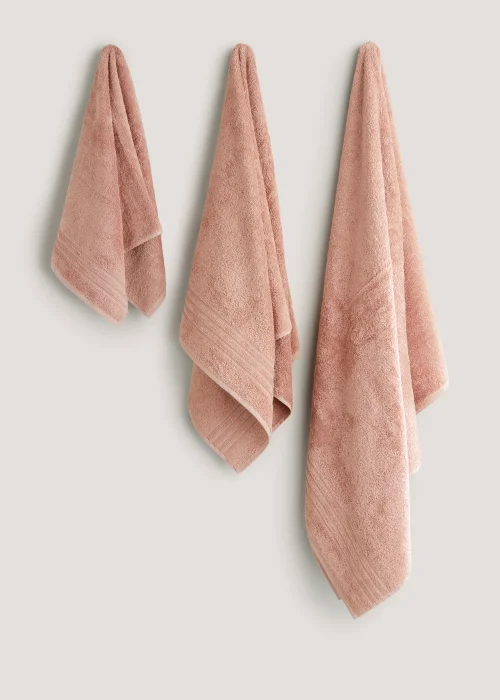 Dusky Pink 100% Egyptian Cotton Towels - Hand Towel Image 1